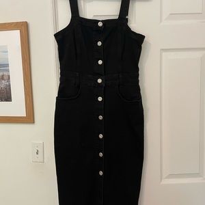 Zara midi overall dress black - Size Medium